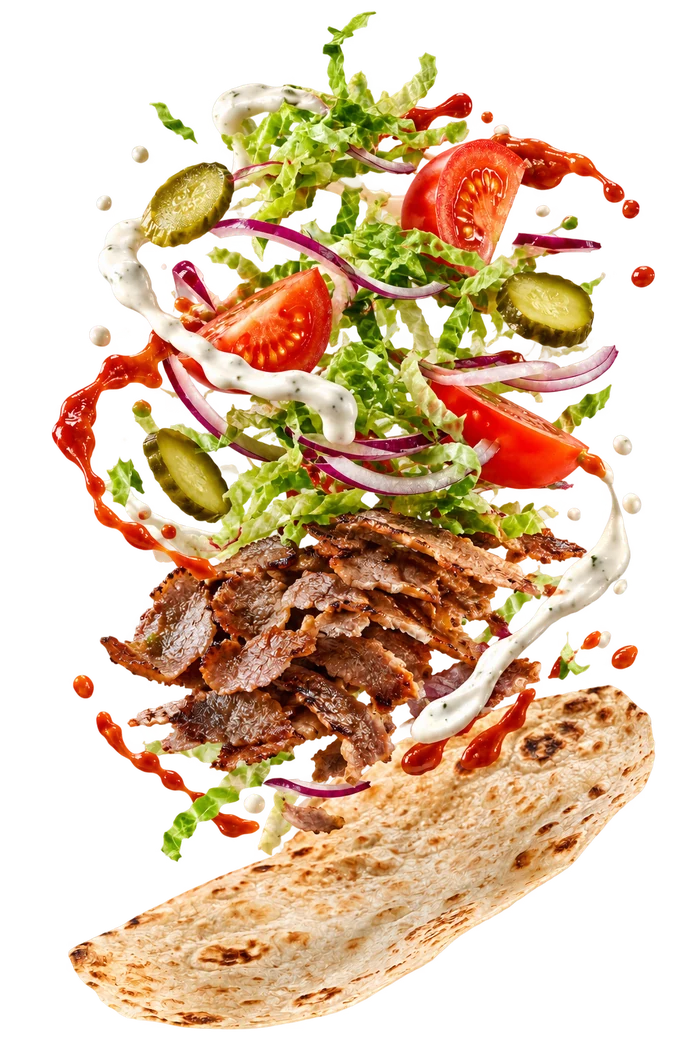 Steak-Döner Nahaufnahme
