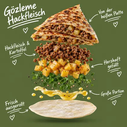 Gözleme Hackfleisch
